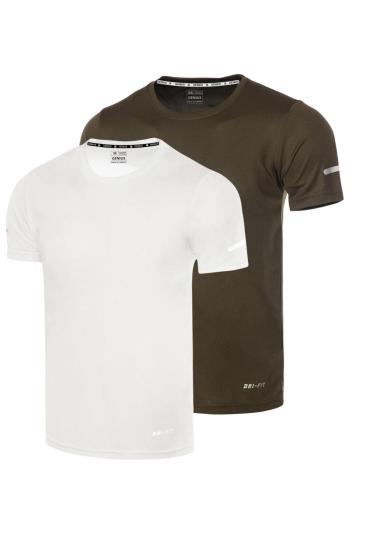 Erkek Nem Emici Hızlı Kuruma Atletik Teknik Performans Spor T-shirt DRIFIT-KISAKOL2