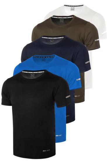 5’li Erkek Nem Emici Hızlı Kuruma Atletik Teknik Performans Spor T-shirt DRIFIT-KISAKOL5