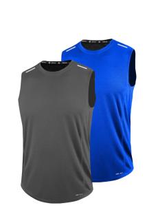 2’li Erkek Nem Emici Hızlı Kuruma Teknik Performans Sporcu Sıfır Kol T-shirt DRIFIT-SIFIRKOL2