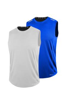 2’li Erkek Nem Emici Hızlı Kuruma Teknik Performans Sporcu Sıfır Kol T-shirt DRIFIT-SIFIRKOL2