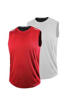 2’li Erkek Nem Emici Hızlı Kuruma Teknik Performans Sporcu Sıfır Kol T-shirt DRIFIT-SIFIRKOL2