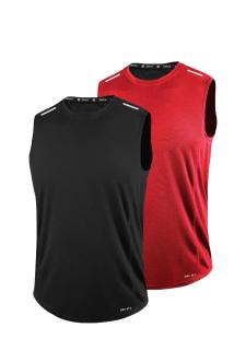 2’li Erkek Nem Emici Hızlı Kuruma Teknik Performans Sporcu Sıfır Kol T-shirt DRIFIT-SIFIRKOL2