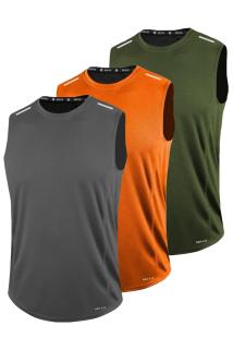 3’lü Erkek Nem Emici Hızlı Kuruma Teknik Performans Sporcu Sıfır Kol T-shirt DRIFIT-SIFIRKOL3