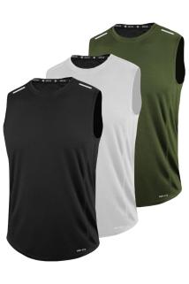 3’lü Erkek Nem Emici Hızlı Kuruma Teknik Performans Sporcu Sıfır Kol T-shirt DRIFIT-SIFIRKOL3