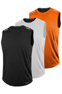 3’lü Erkek Nem Emici Hızlı Kuruma Teknik Performans Sporcu Sıfır Kol T-shirt DRIFIT-SIFIRKOL3