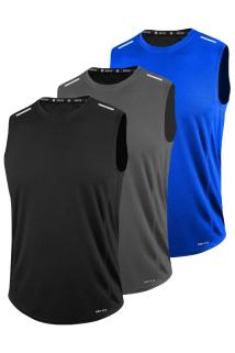 3’lü Erkek Nem Emici Hızlı Kuruma Teknik Performans Sporcu Sıfır Kol T-shirt DRIFIT-SIFIRKOL3