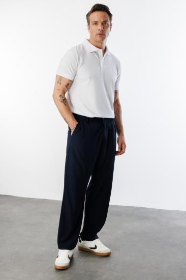 Erkek Baggy Fit Kumaş Pantolon ERKEK-KUMAŞ-PANTOLON-Lacivert