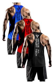 3’lü Paket Erkek Dry Fit Y-back Gym Fitness Sporcu Atleti GENIUS-FIT3