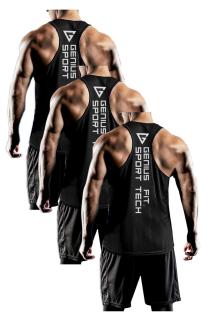3’lü Paket Erkek Dry Fit Y-back Gym Fitness Sporcu Atleti GENIUS-FIT3