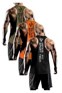 3’lü Paket Erkek Dry Fit Y-back Gym Fitness Sporcu Atleti GENIUS-FIT3