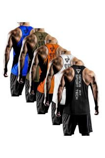 5'li Paket Erkek Dry Fit Y-back Gym Fitness Sporcu Atleti Genıus-fıt5