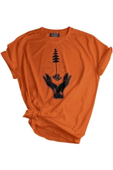 Store Unisex Baskılı Tişört Outdoor Normal Kalıp Tshirt