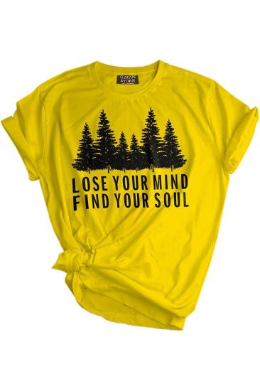 Store Unisex Baskılı Tişört Outdoor Normal Kalıp Tshirt