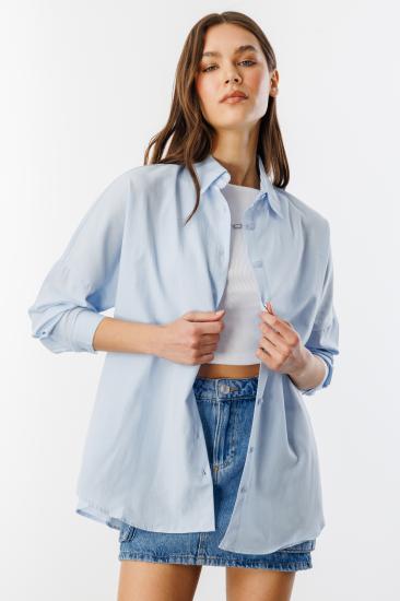 Oversize Basic Kadın Gömlek KADIN-BASIC-GÖMLEK-Mavi