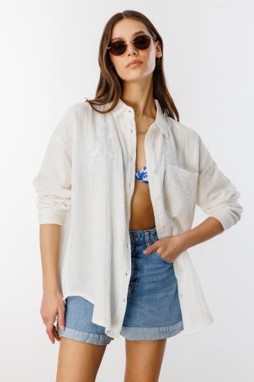 Oversize Basic Müslin Kadın Gömlek KADIN-MÜSLİN-GÖMLEK