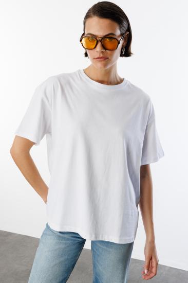 Kadın %100 Organik Pamuklu Kalın Dokulu Oversize Fit Yuvarlak Yakalı T-shirt KADIN-OVERSIZE-T-SHIRT