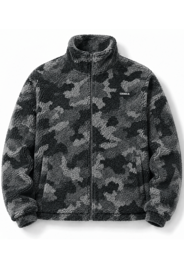 Oversize Peluş Erkek İçi Polarlı Tam Fermuarlı Sherpa Sonbahar Kış Kadın Polar Sweatshirt OVERSIZE-PELUS-Antrasit