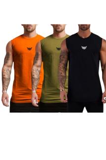 Erkek Nem Emici Hızlı Kuruma Atletik Teknik Performans Sporcu Sıfır Kol T-shirt MG-ATLET3