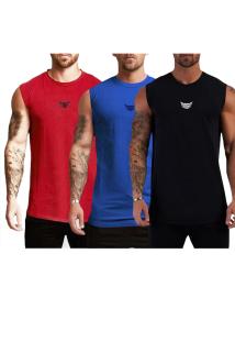 Erkek Nem Emici Hızlı Kuruma Atletik Teknik Performans Sporcu Sıfır Kol T-shirt MG-ATLET3