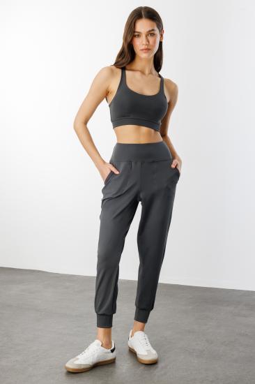 Kadın Yüksek Bel Jogger Eşofman Altı Joggers NEW-JOGER-Füme