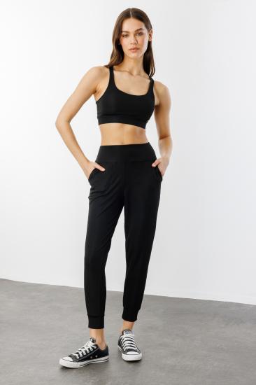 Kadın Yüksek Bel Jogger Eşofman Altı Joggers NEW-JOGER-Siyah