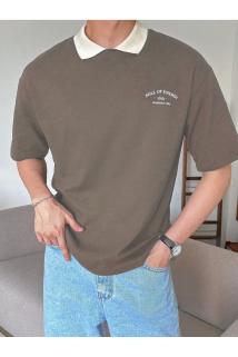 Polo yaka Erkek Oversize T-shirt %100 pamuk kalın dokulu OVERSIZE-POLOYAKATSHIRT