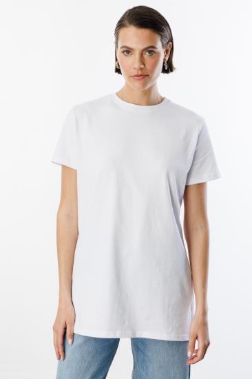 Regular Fit Bisiklet Yaka Basic Düz Kısa Kollu %100 Pamuk Tunik OVERSIZE-TUNIK