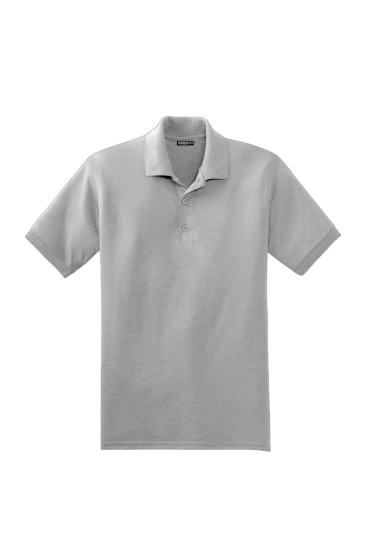  Erkek Çekmeyen Pamuklu Kumaş Regular Fit Standart Kesim Kıvrılmaz Polo Yaka Tişört   POLOYAKA-TSHIRT-Gri