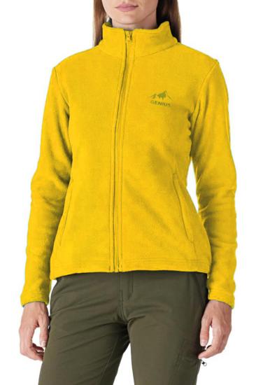 GENIUS Kadın Tam Fermuarlı Kalın Outdoor Polar Ceket RENKLİ-TAM