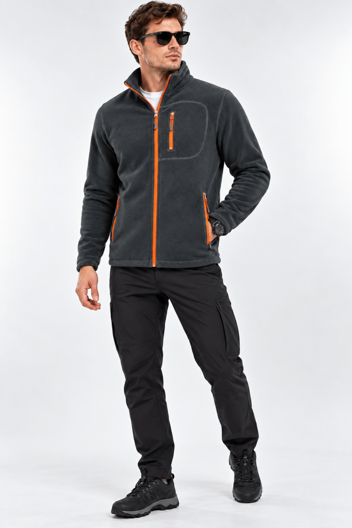 Unisex%20Polar%20Tam%20Fermuarlı%203%20Cepli%20Tüylenme%20Yapmaz%20Soğuğa%20Karşı%20Dayanaklı%20Spor%20Erkek-Kadın%20Polar%20Tekli-Füme