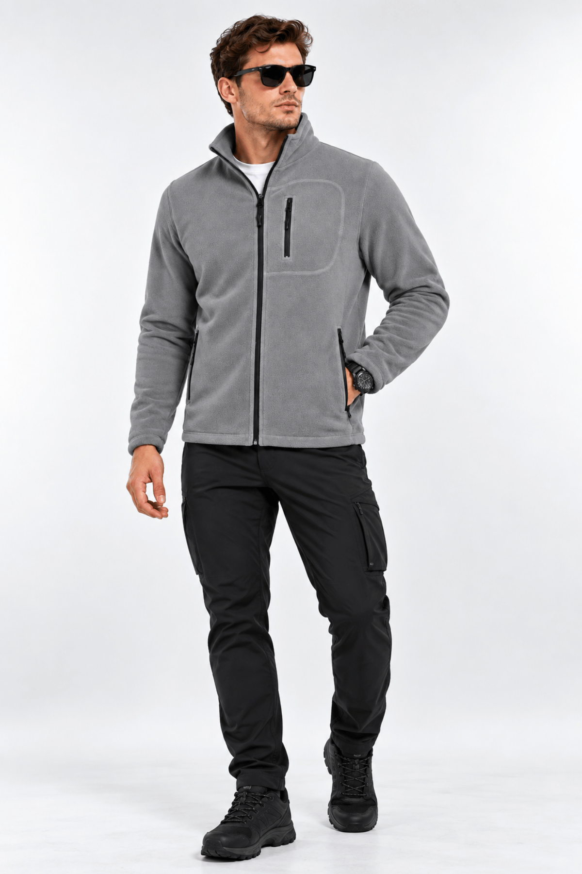 Unisex%20Polar%20Tam%20Fermuarlı%203%20Cepli%20Tüylenme%20Yapmaz%20Soğuğa%20Karşı%20Dayanaklı%20Spor%20Erkek-Kadın%20Polar%20Tekli-Gri