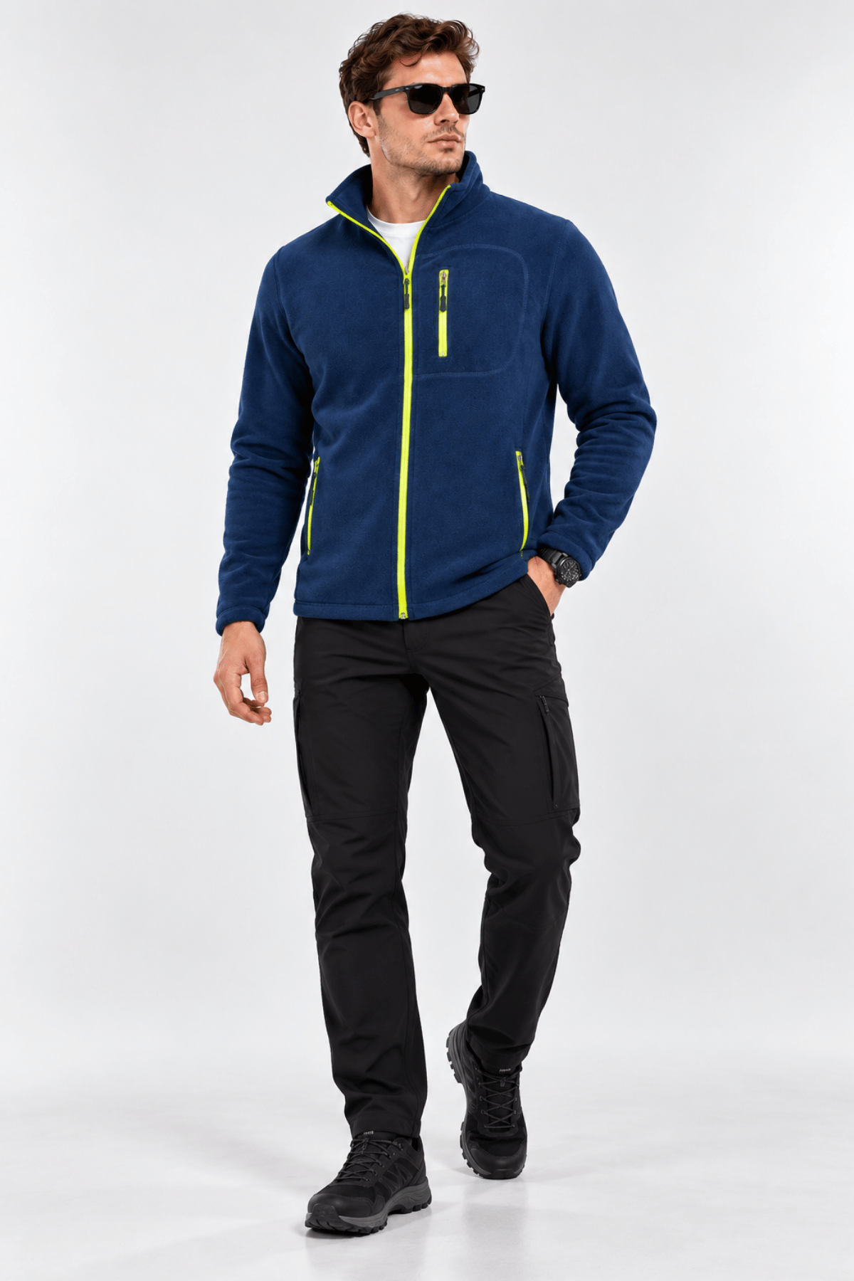 Unisex%20Polar%20Tam%20Fermuarlı%203%20Cepli%20Tüylenme%20Yapmaz%20Soğuğa%20Karşı%20Dayanaklı%20Spor%20Erkek-Kadın%20Polar%20Tekli-İndigo