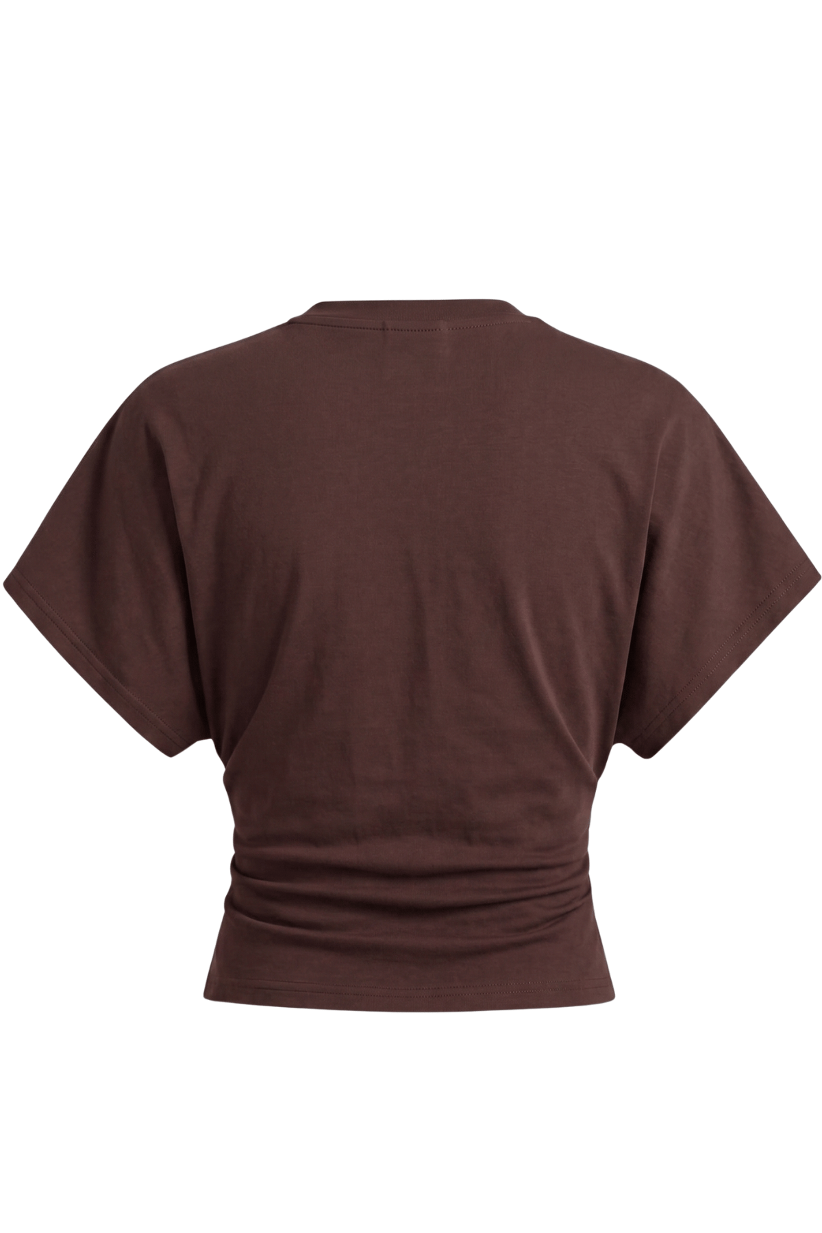 KADIN%20YARASA%20KOLLU%20BLUZ%20BASIC%20BELE%20OTURAN%20CROP%20BLUZ-Kahverengi