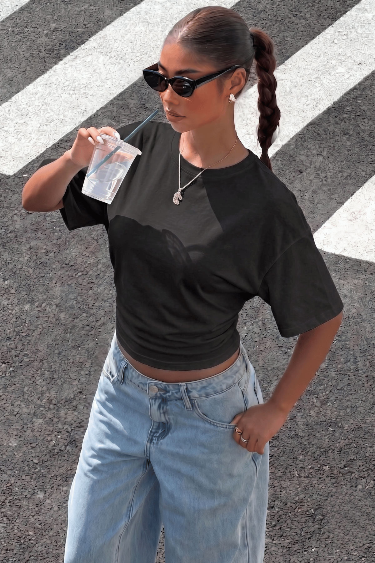 Kadın%20Bele%20Oturan%20Geniş%20Kollu%20Bluz%20Yarasa%20Kol%20Siyah%20Bluz%20YARASA-BLUZ