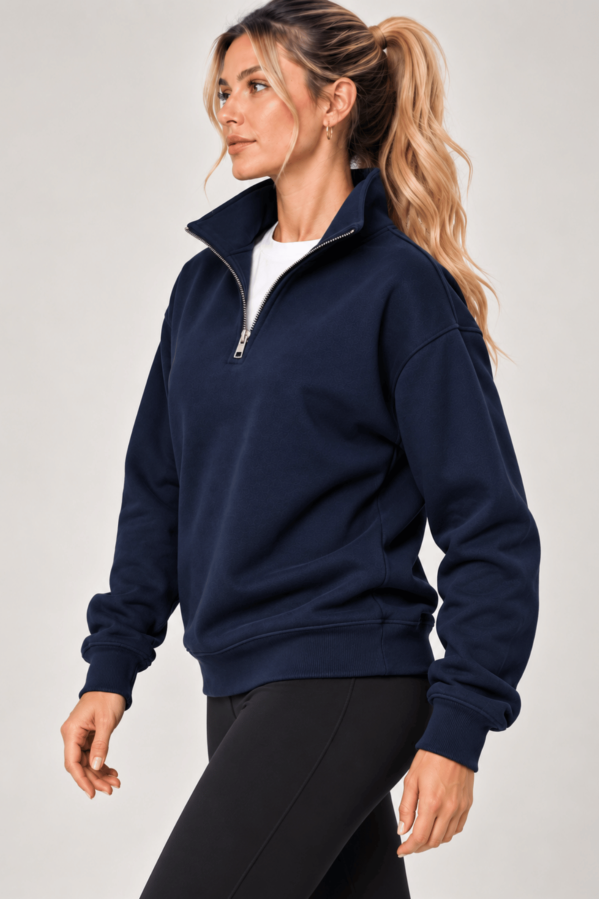 Kadın%20Sweatshirt%20Dik%20Yaka%20Yarım%20Fermuarlı%20Oversize%20Kalıp%20İçi%20Polarlı%20Spor%20Sweatshirt%20YARIM-KADINSWEAT-Lacivert