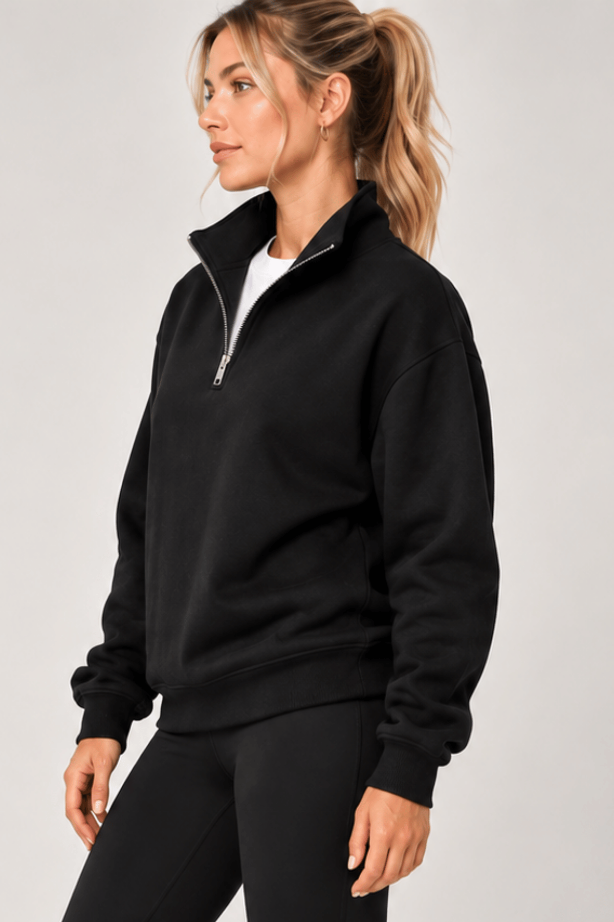 Kadın%20Sweatshirt%20Dik%20Yaka%20Yarım%20Fermuarlı%20Oversize%20Kalıp%20İçi%20Polarlı%20Spor%20Sweatshirt%20YARIM-KADINSWEAT