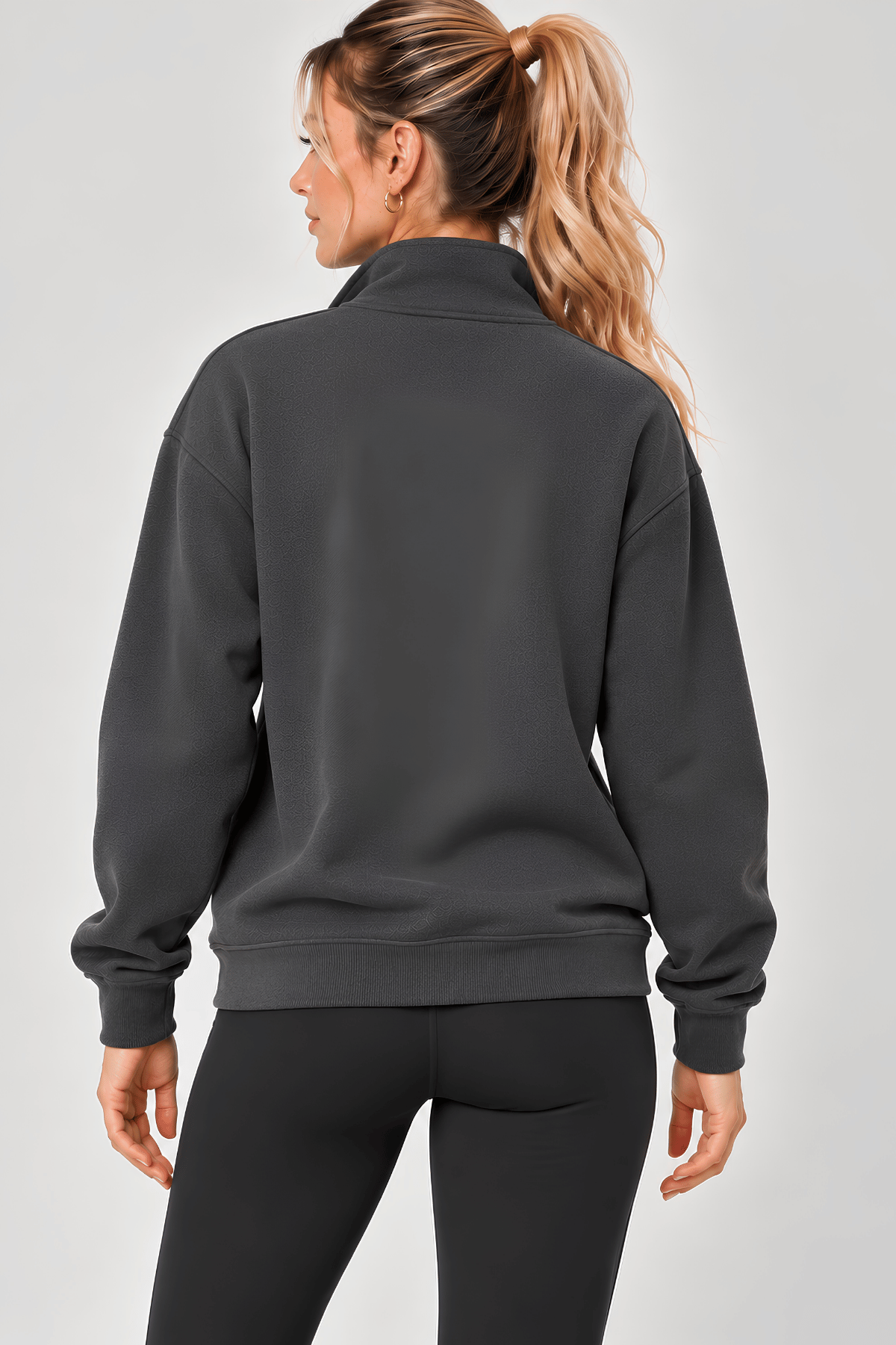 Kadın%20Sweatshirt%20Dik%20Yaka%20Yarım%20Fermuarlı%20Oversize%20Kalıp%20İçi%20Polarlı%20Spor%20Sweatshirt%20YARIM-KADINSWEAT-Füme